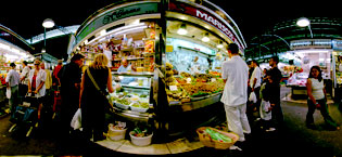 Mariscos en las Ramblas